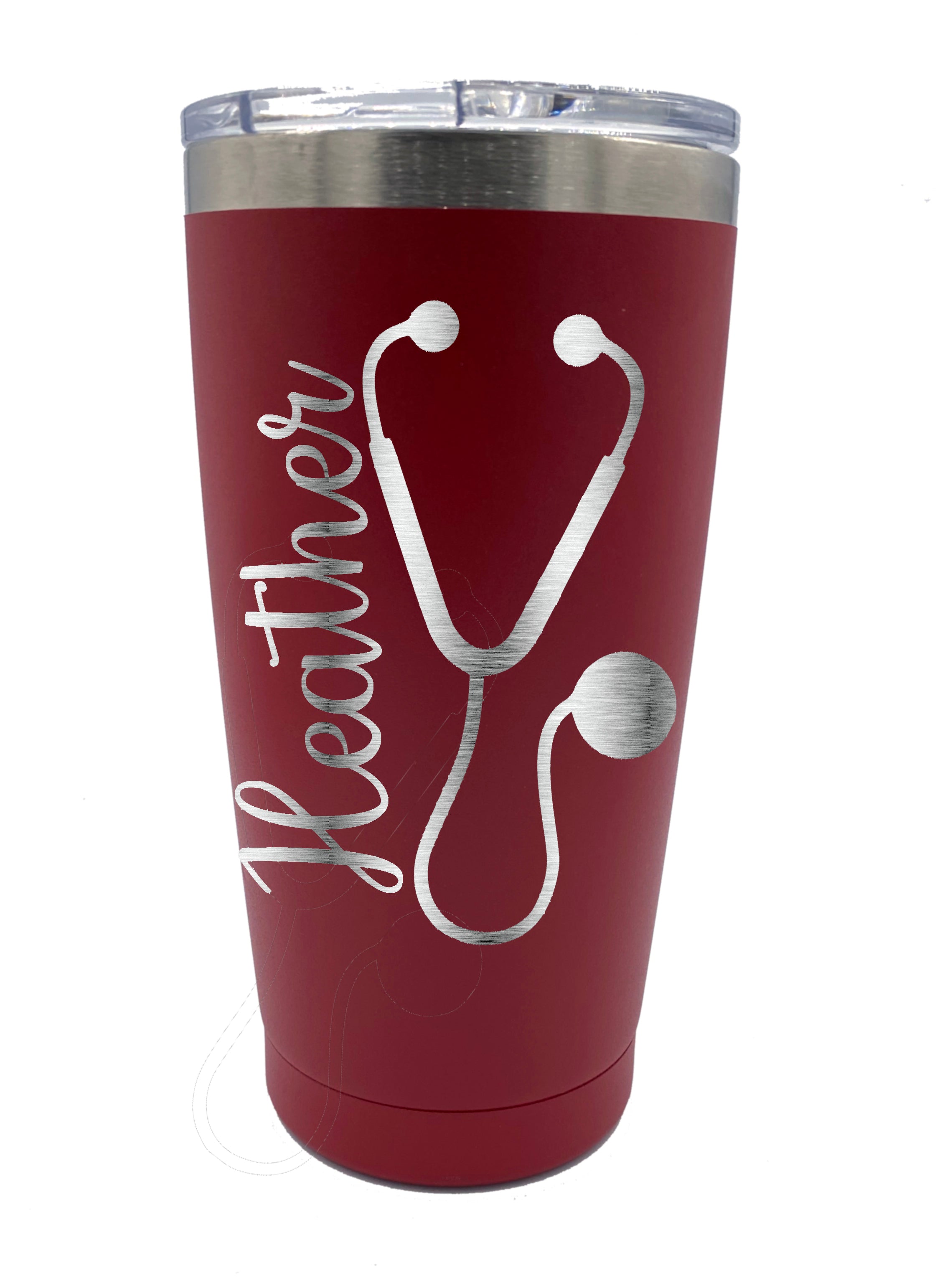 Personalized Drinking with Saint Nick Maroon 20oz Tumbler