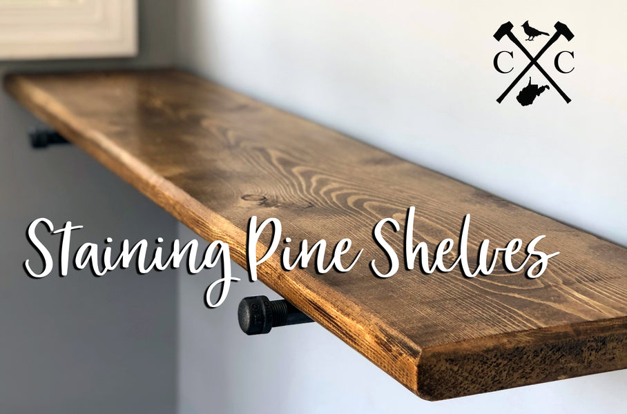 Staining Soft Wood Pine Floating Shelves
