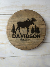 Engraved Moose Bourbon Barrel Lids | Personalized