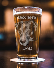 Custom Dog Pet Portrait Beer Pint Glass