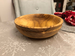 Large handmade locust wood bowl made in West Virginia