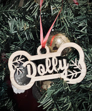 Customized Dog Bone Christmas Ornament