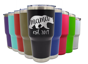 30 Oz Personalized Tumbler Mama/Papa Bear - Main Image