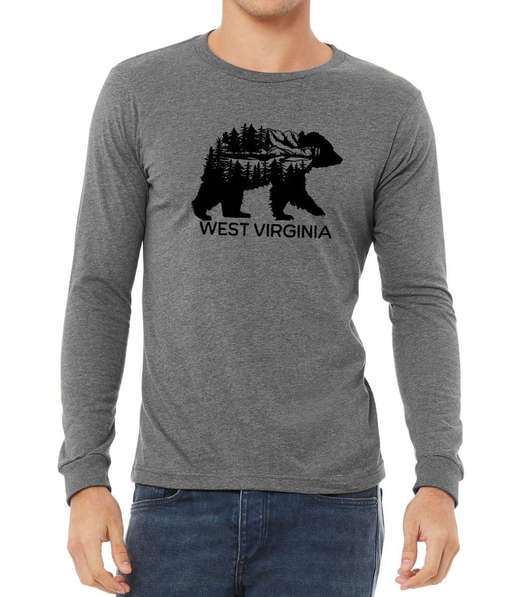 WV Bear Adult Long Sleeve T Shirt - Unisex