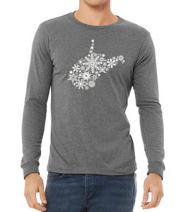 WV Snowflakes Adult Long Sleeve T Shirt - Unisex