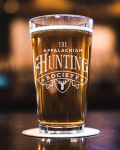 Appalachian Hunting Society Etched Pint Glass