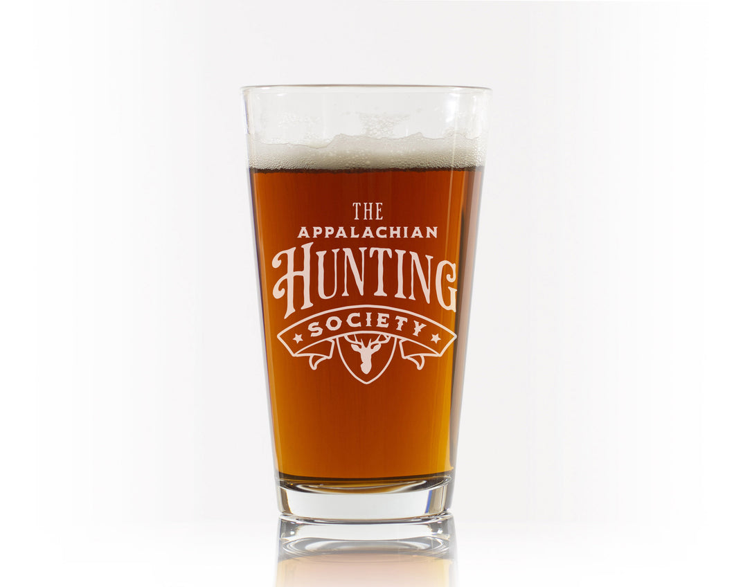 Appalachian Hunting Society Etched Pint Glass