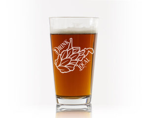 Drink Local WV Etched Pint Glass
