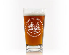WV State Seal Etched Pint Glass