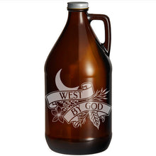 West By God Engraved Beer Growler - 64 oz