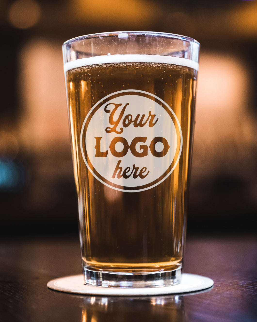 Design Your Own 16oz  Pint Glass - Your Logo Here
