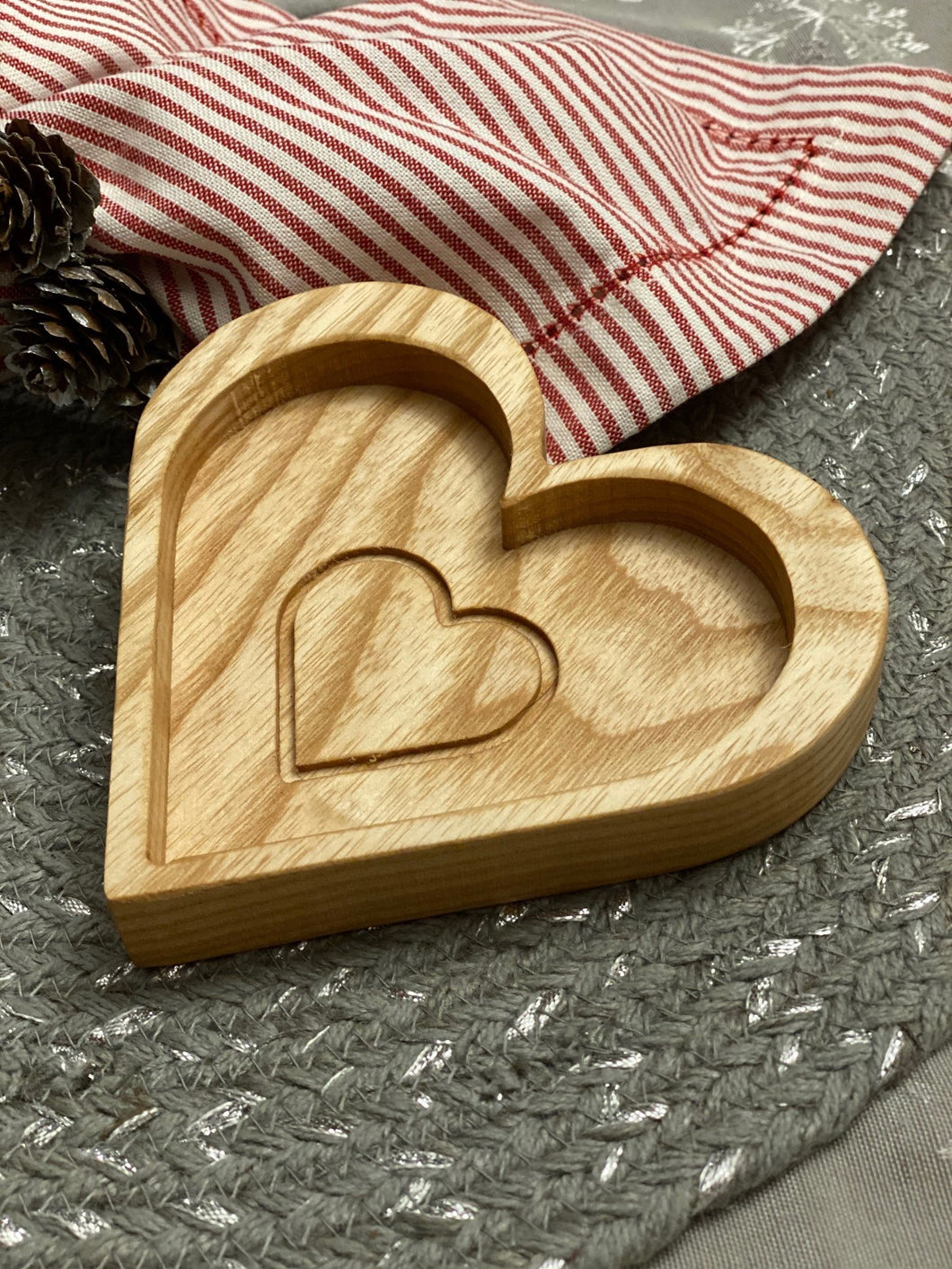 Handmade Heart Shaped Ring Dish